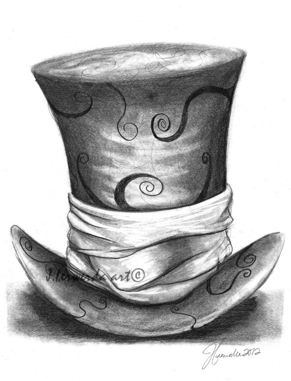 steampunk mad hatter drawing