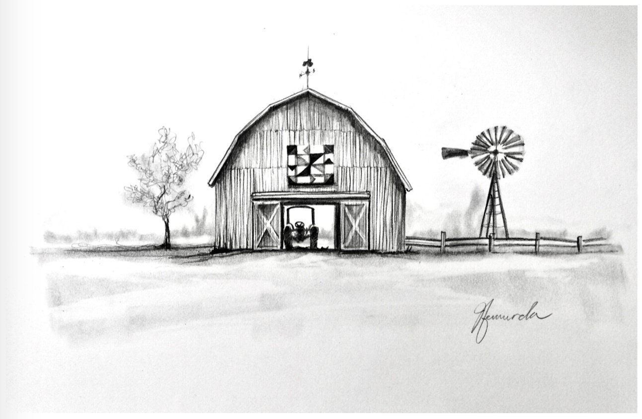 Old Country Barn Sketching Made Easy Kit