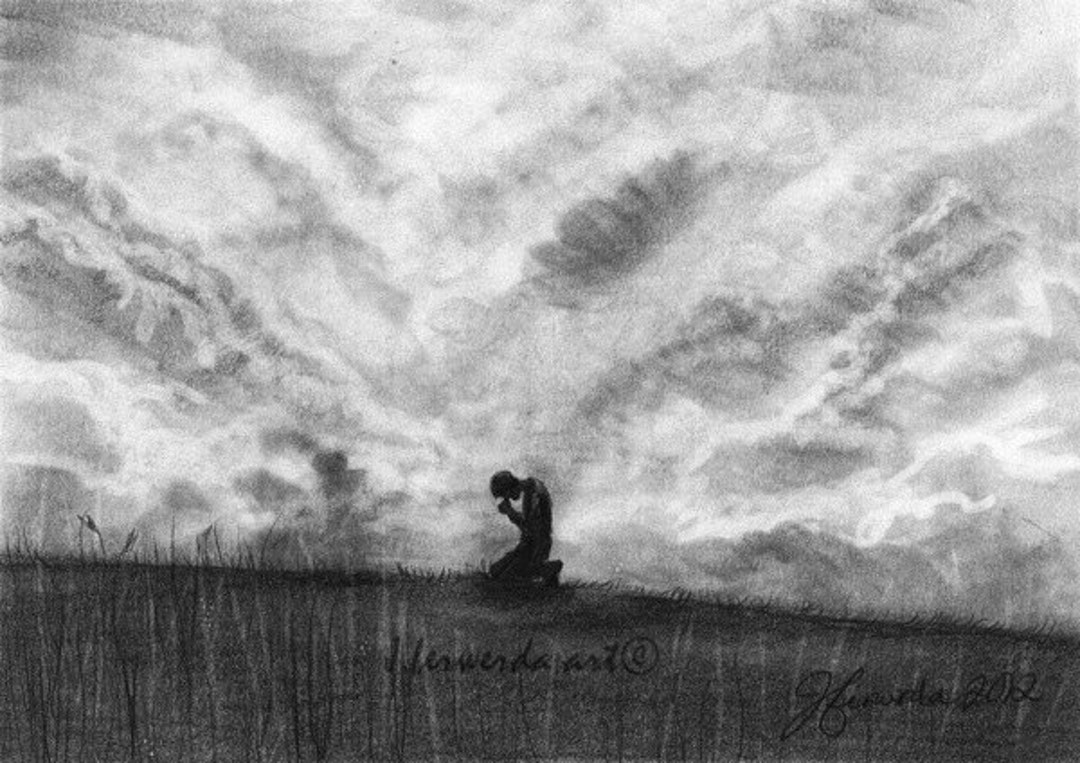 Pencil Drawing Print Our Prayers Day 200 Etsy