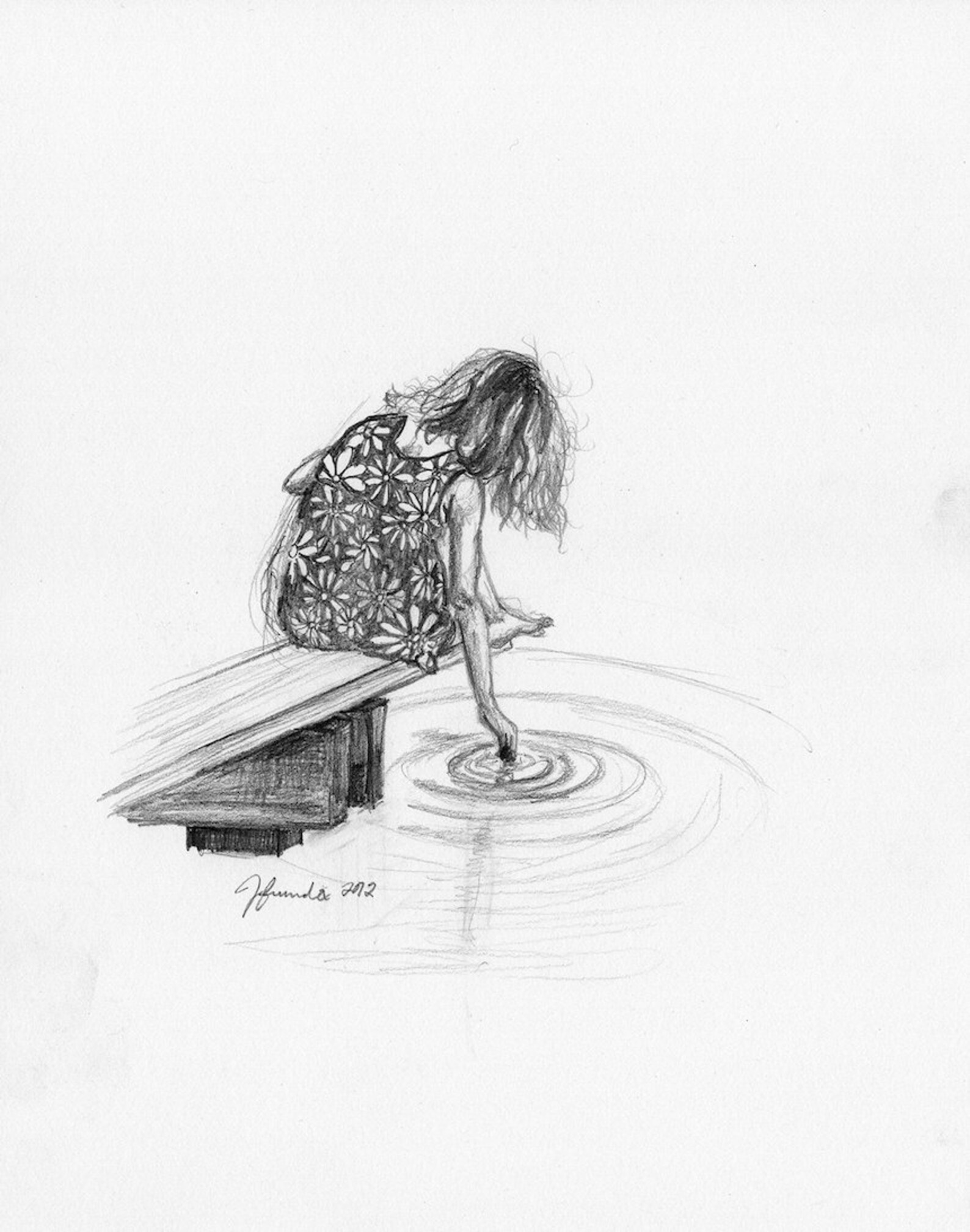 Pencil Drawing Print - Runaway Imagination Day 4 - Etsy