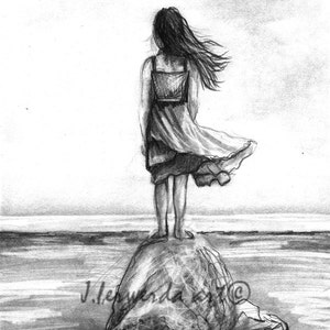 Pencil drawing print - Growing Into Hope - Day 199