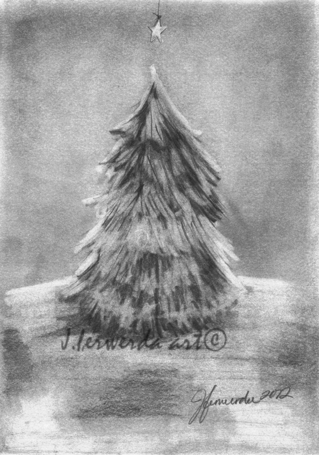 Pencil Drawing Print - A Star Above - Day 325 - Etsy