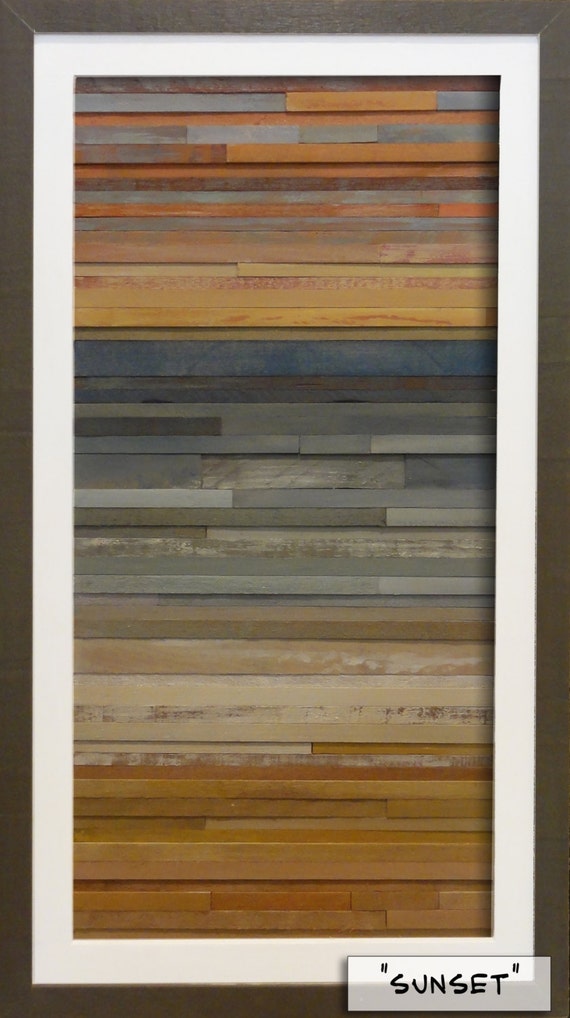 Coastal Reclaimed Wood Art 16 x 28 Etsy