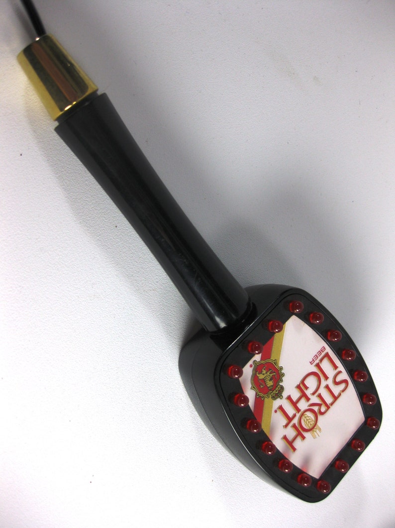 Stroh's Lighted Beer Tap Handle Vintage Bar Beer Tapper Etsy