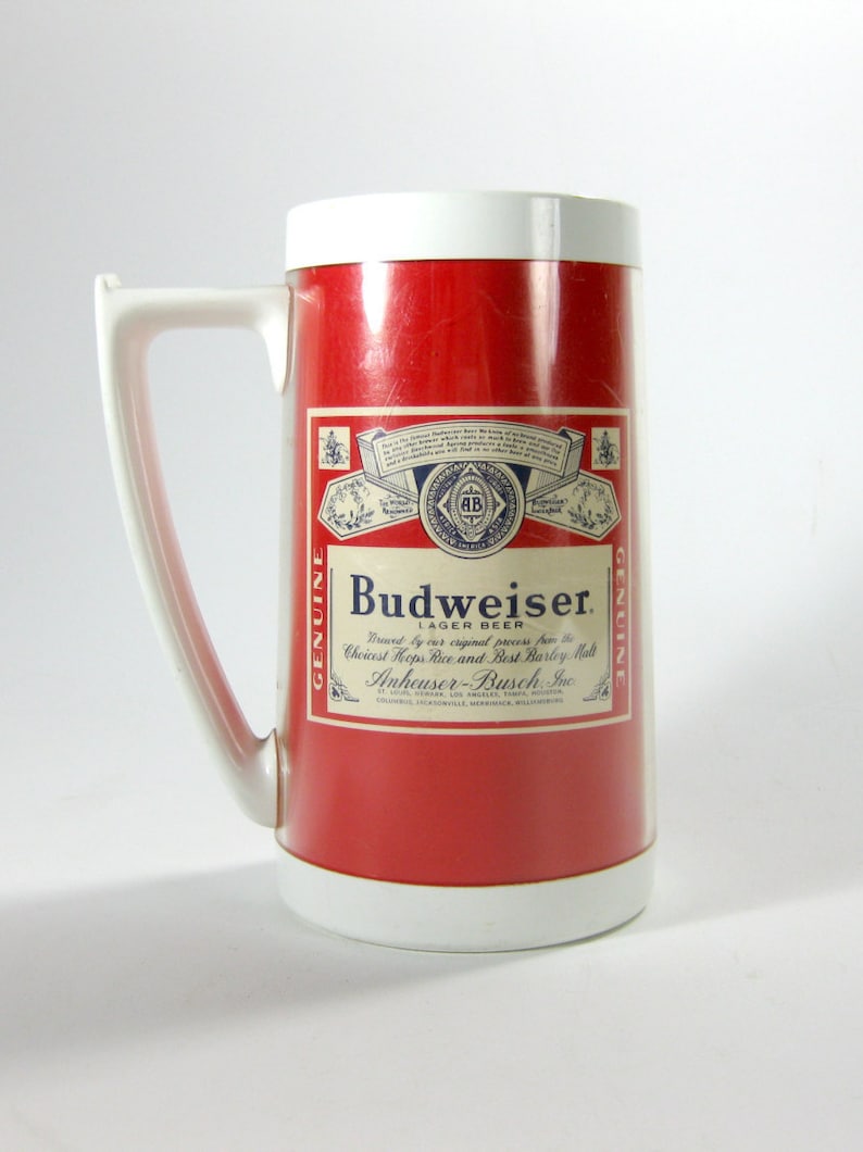 Budweiser Beer ThermoServ Beer Mug Stein Vintage Beer Mug Drink