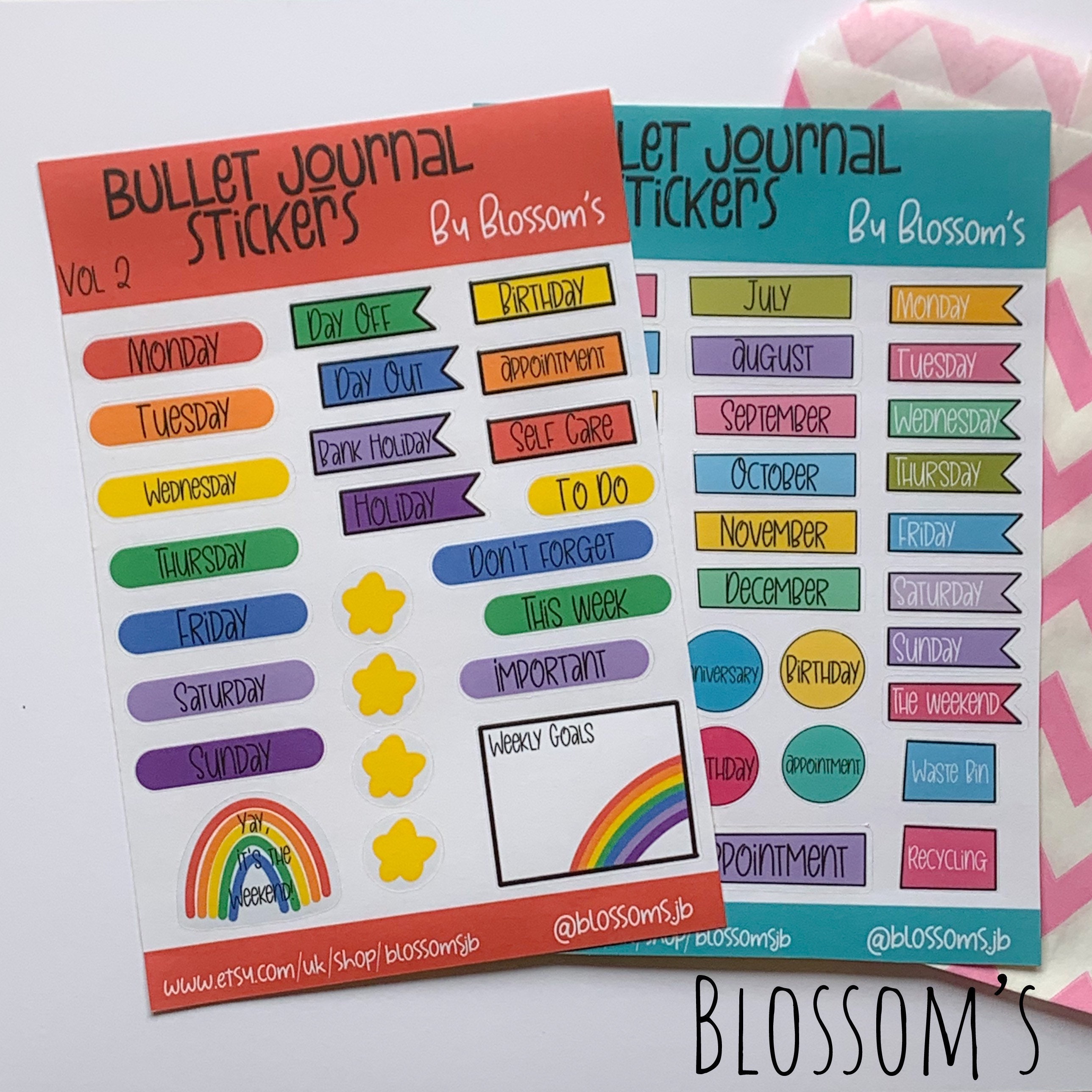Bullet Journal Sticker Sheet Journaling Planner Stickers | Etsy