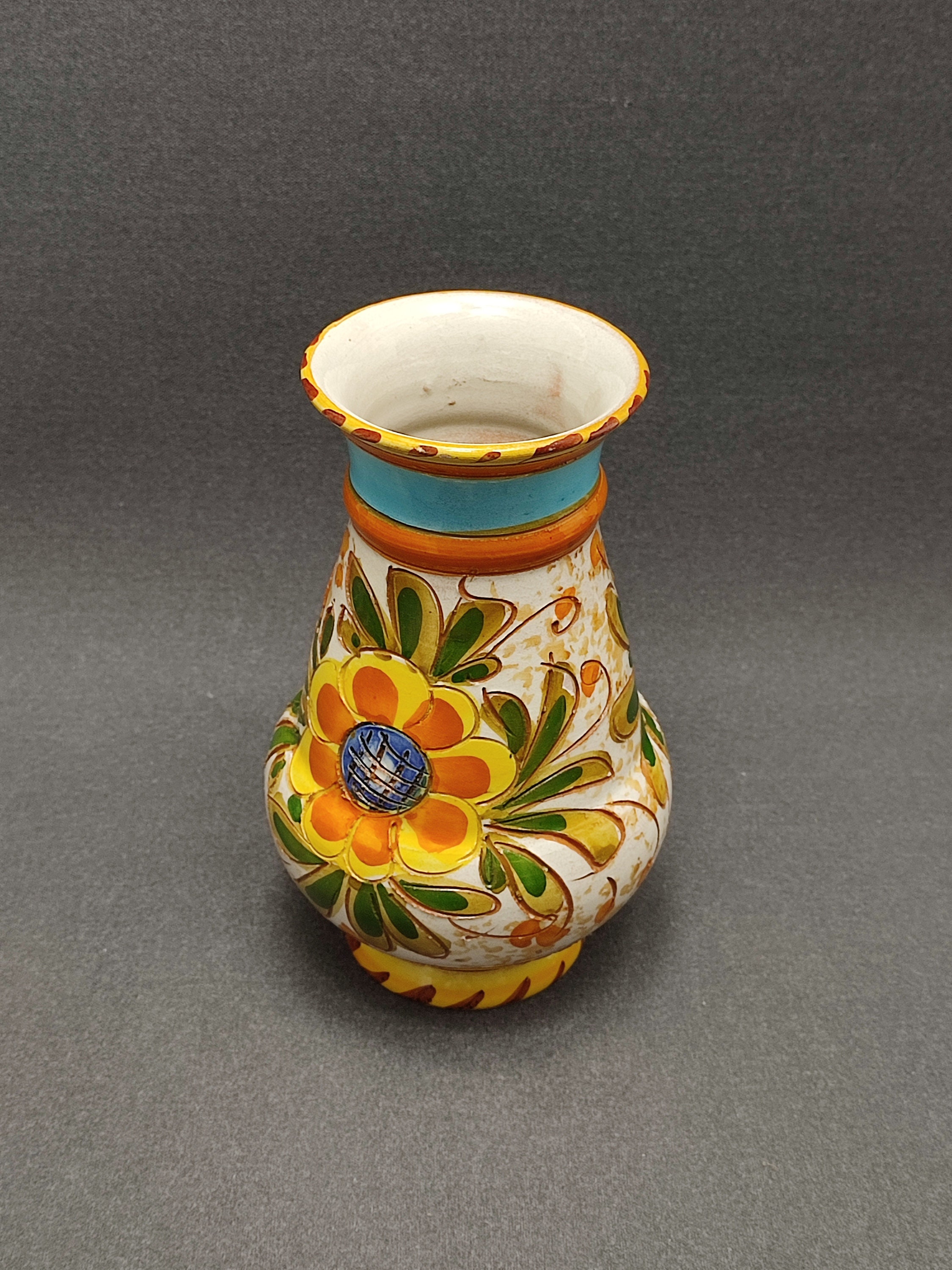 【ヴィンテージ】陶器花瓶　イタリア製 イタリア製陶器の花瓶 - イタリア製陶器 - ヴィンテージ - Etsy 日本