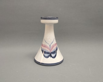 KMK German pottery Candle holder  -  Kupfermühle Keramik - Butterfly decor