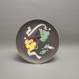 West German Fat Lava  wallplate  by Ruscha - Maske - 717 / 2 - platte - Vintage - Mid Century Design - WGP - Retro