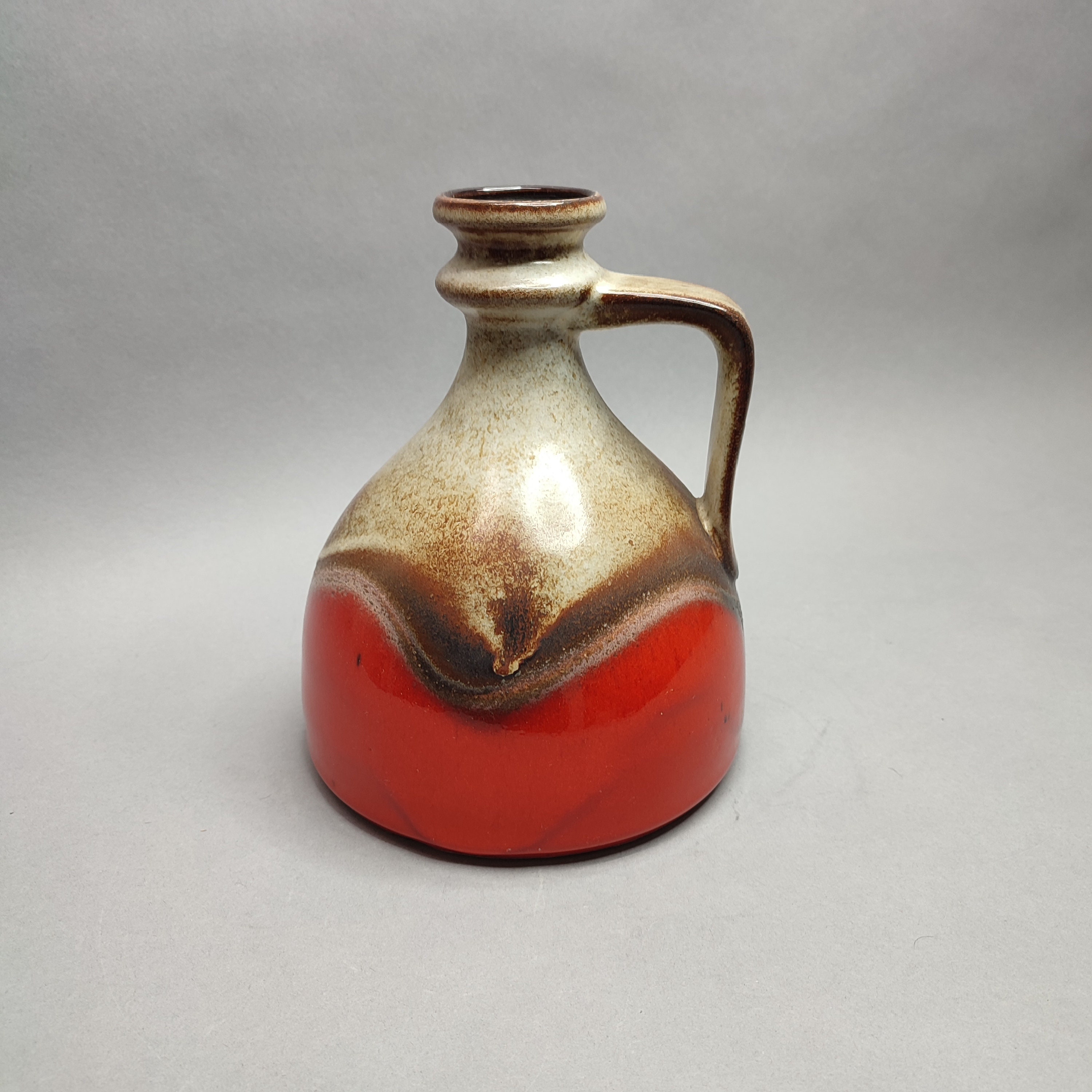 Retro West German Bay Keramik Vase - Orange/brown - 83 20