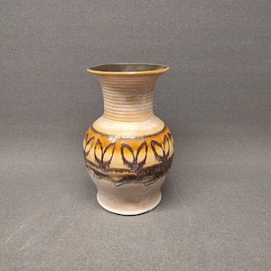 East German pottery vase VEB Haldensleben (DDR) - 2982B - vintage retro