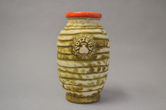 Rare West German Bay Keramik Vase - Fat Lava Decor - WGP Vintage