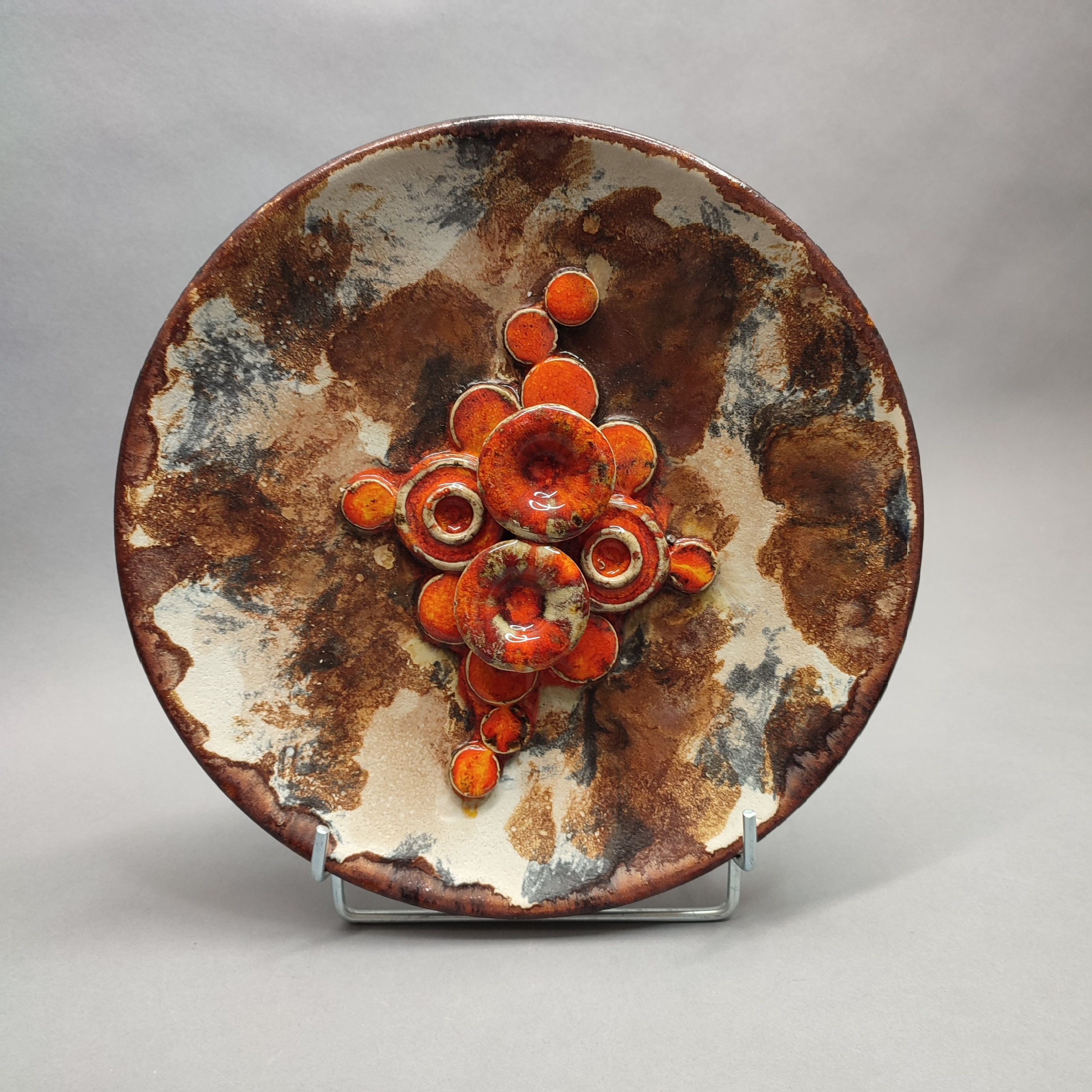 工芸品 Vintage Ruscha Fat Lava Wall Plate Ruscha Leaf Wall Plate - 717/2 - WGP - Vintage Retro - West