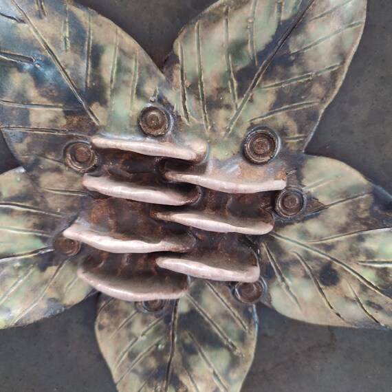 Ruscha Leaf Wall Plate - 717 - WGP - Vintage Retro - West Germany