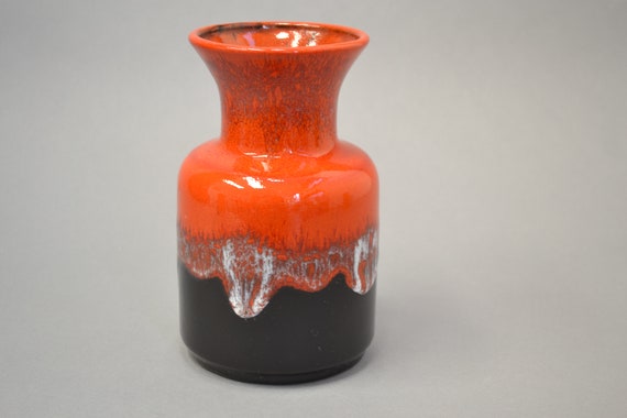 West German Jasba Ceramic Trumpet Vase - Marked N602 10 18