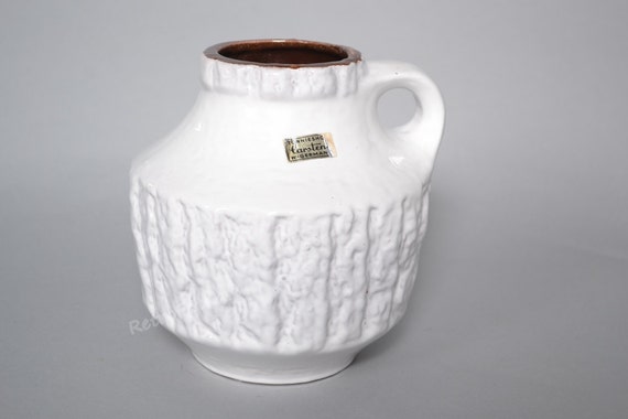 White West German By Carstens Tonnieshof Vase 223 15 Etsy