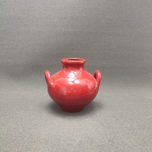 Red  German  studio pottery by Hartwig Heyne (Hoy) - vintage -  Mid Century  - Retro