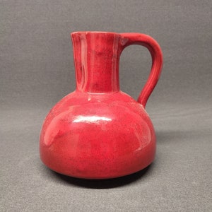 Red  German  studio pottery by Hartwig Heyne ( Hoy ) - WGP Vintage retro Germany