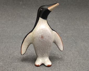 Walter Bosse - Karlsruhe Majolika penguin vintage ceramic figure design West Germany