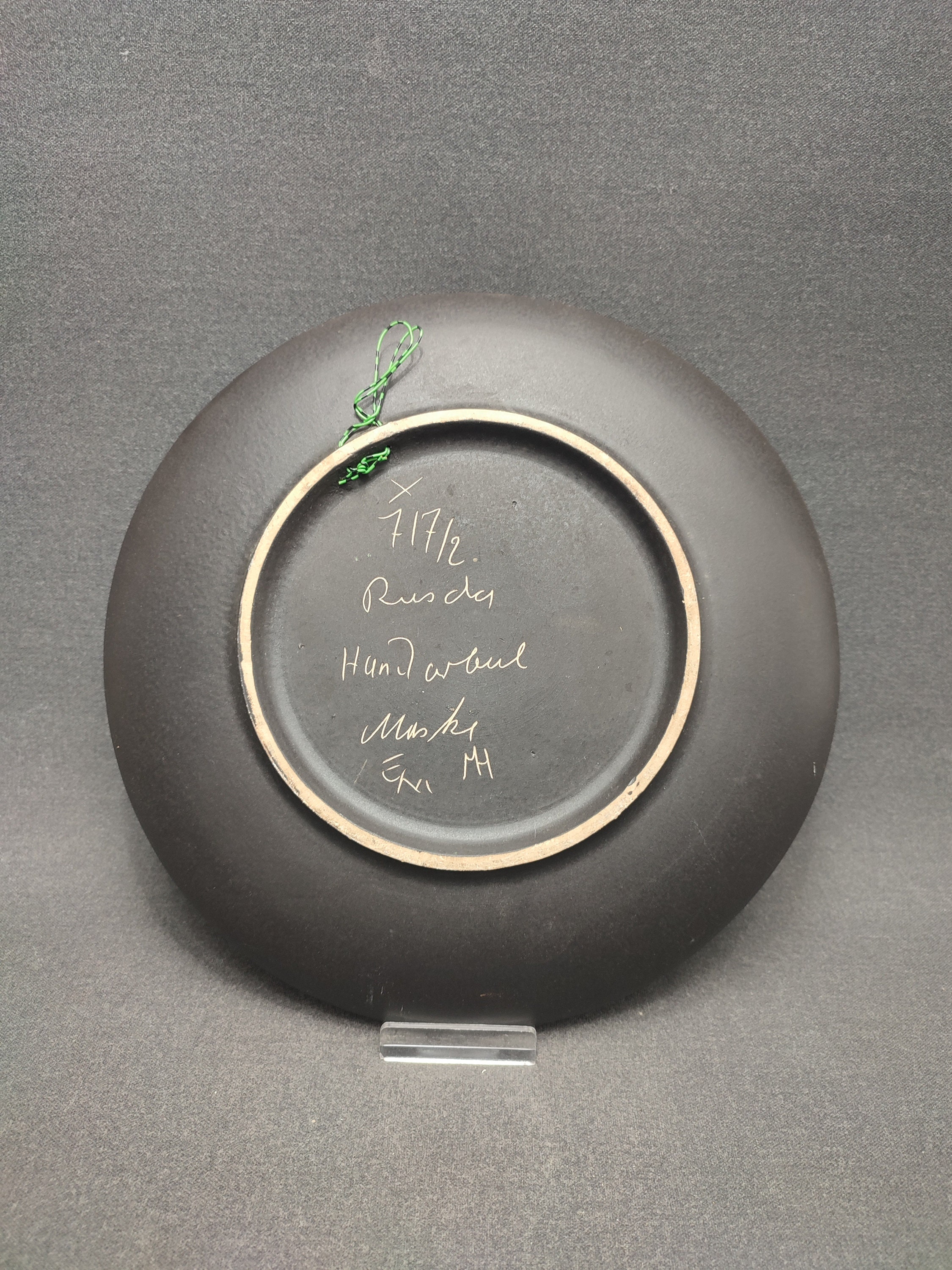 工芸品 Vintage Ruscha Fat Lava Wall Plate West German Fat Lava Wallplate by Ruscha - Maske - 717 / 2