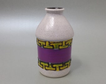 Stilvolle geformte Dümler & Breiden Vase - 10 14 - lila gelb WGP - Vintage retro