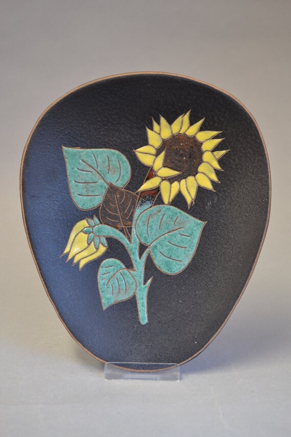 工芸品 Vintage Ruscha Fat Lava Wall Plate Vintage West German Fat Lava Wall Plaque Made by Ruscha