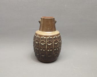 West German pottery vase by Ceramano - decor Minerva - 906 - Vintage