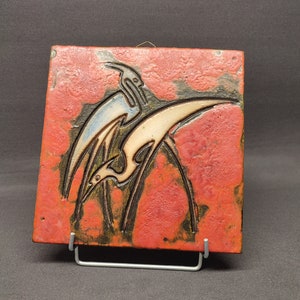 Ruscha wall plate / tile  Herons  -  - WGP - Vintage Retro - West Germany Fat Lava - Decor  &quot; Dokumenta &quot; by Adele Bolz 60&#39;s