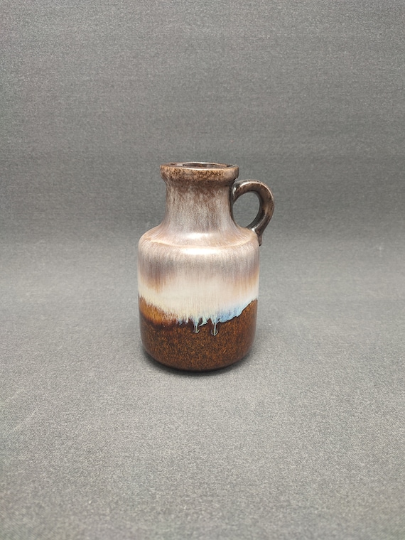 美しい西ドイツの陶器の花瓶、Scheurich 414-15 - ヴィンテージ レトロ