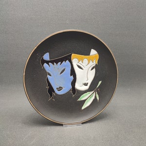 West German Fat Lava  wallplate  by Ruscha - Maske - 717 / 2 - platte - Vintage - Mid Century Design - WGP - Retro