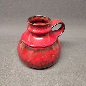 Winterling red with black  ceramic  vase - Mid Century