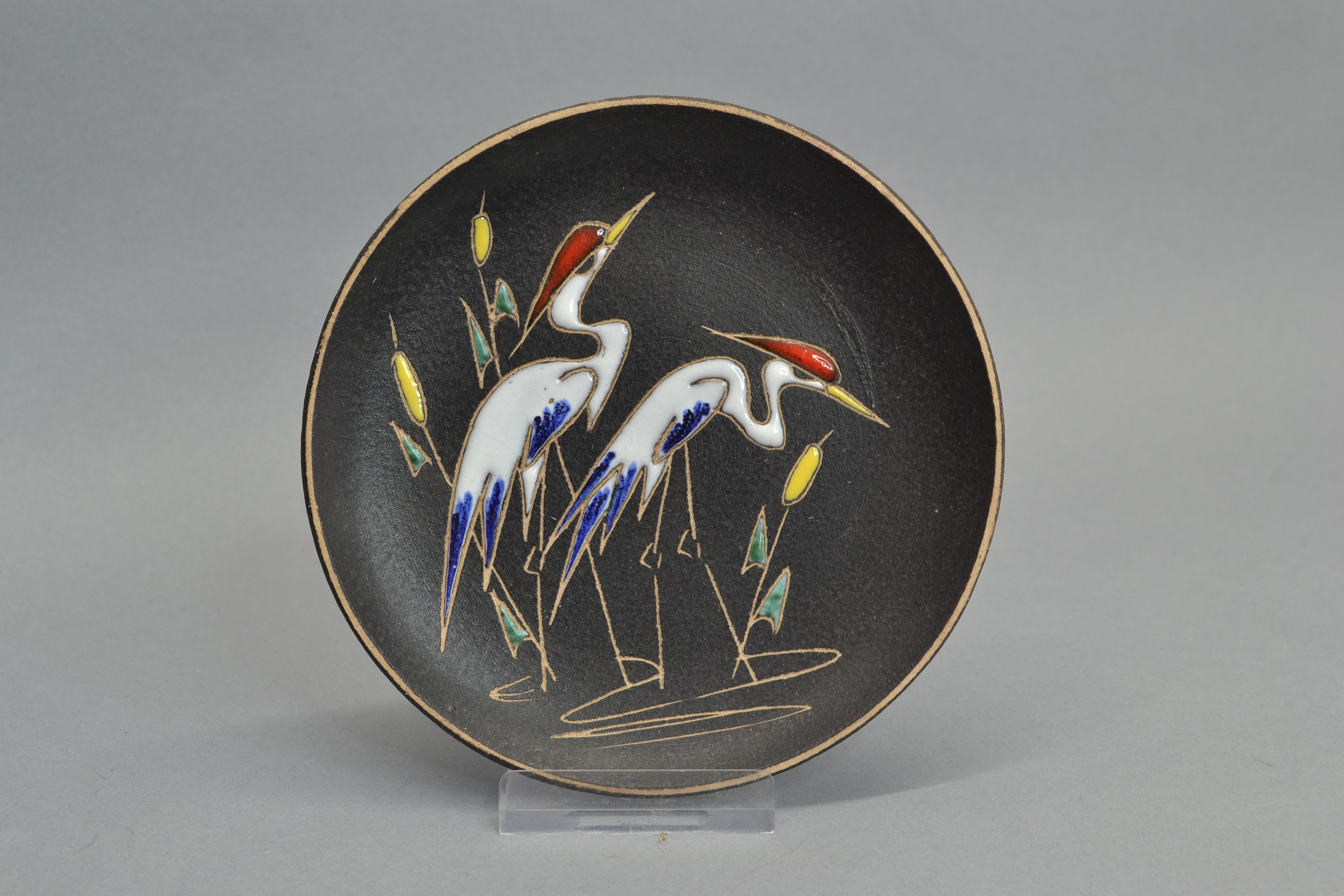 工芸品 Vintage Ruscha Fat Lava Wall Plate West German Fat Lava Wallplate by Ruscha - Vintage - Mid