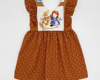 Vintage style ruffled  summer dress for Toddler.