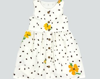 Girl's Button Front Dress