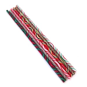 COE 90 Bullseye Glas Vitrigraph Twisties - Julperuker - SIX 8 tum