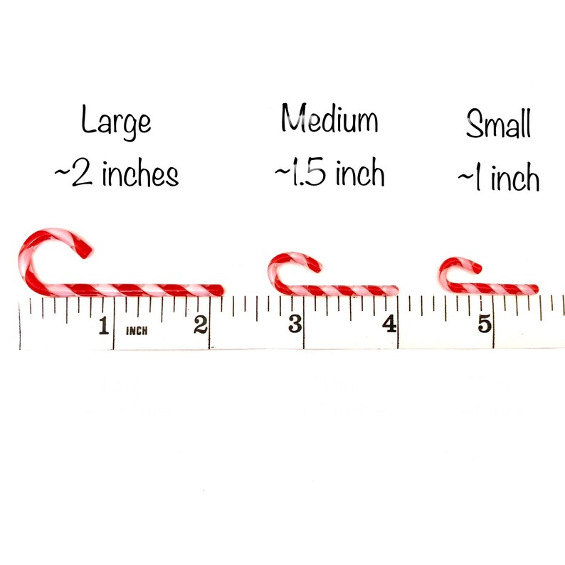 Candy Cane Ruler Fusible Glass Candy Canes - Bullseye COE 90 - Large 2 Inch - Red White ...