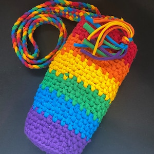 Custom Bottle Holder Crocheted with T-shirts