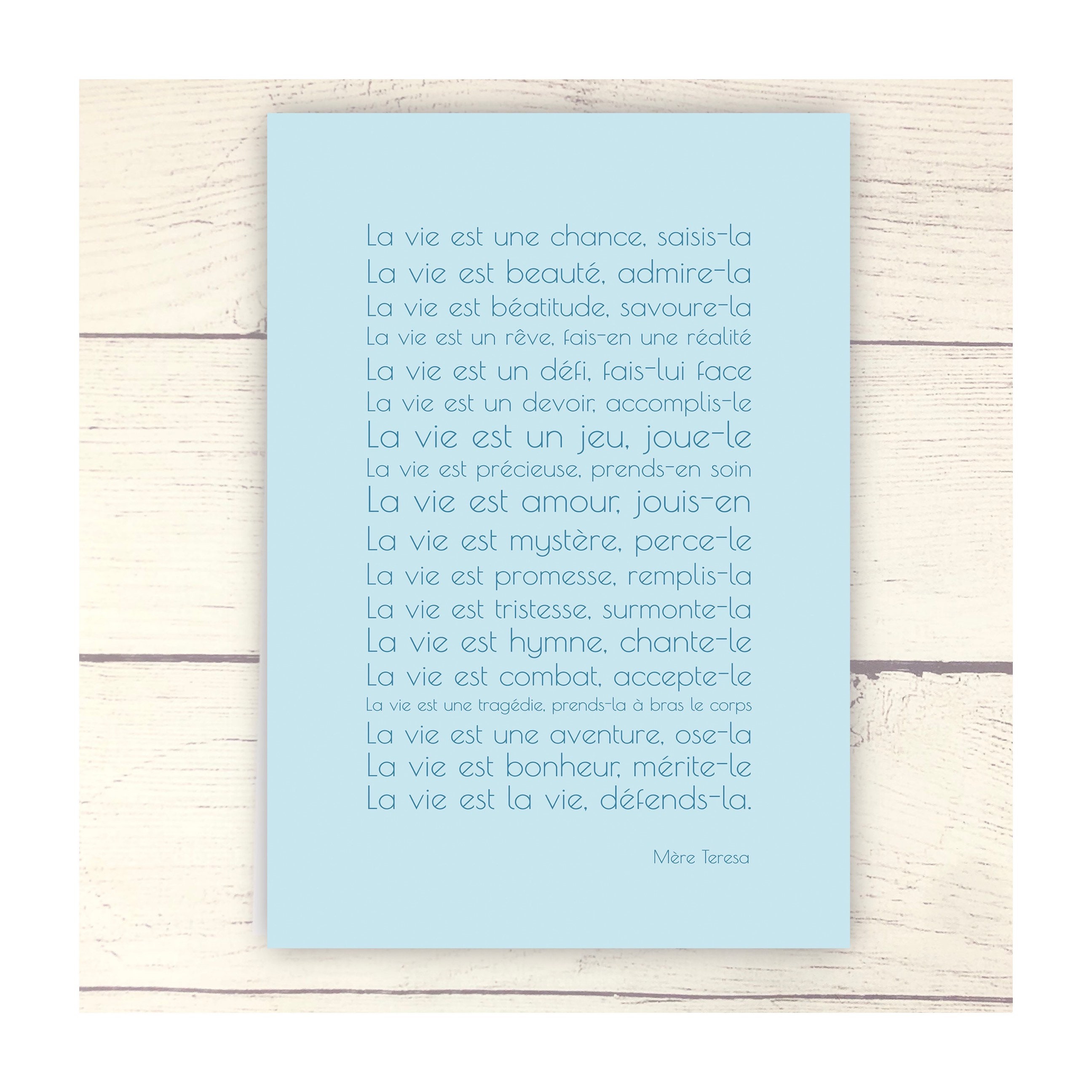 Toile La Vie de Mère Teresa