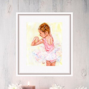 Impresión de bailarina bebé, obra de arte infantil, póster de bailarina, arte mural infantil, impresión artística grande de TonyGallery
