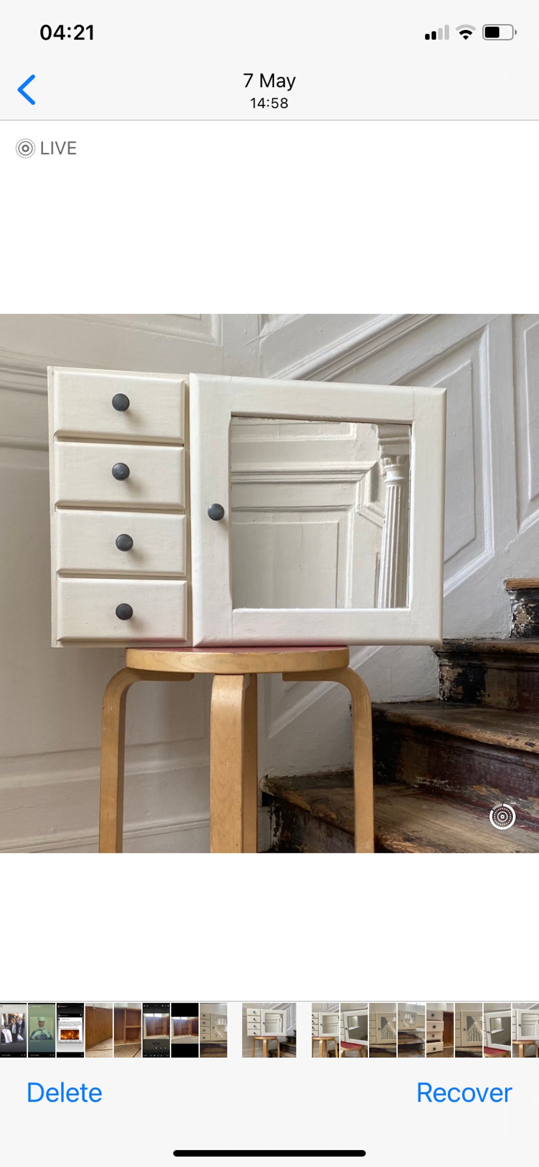 Antique Wood Bathroom Cabinet Mirror Vintage Original - Etsy