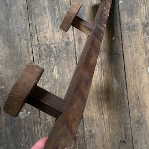 Vintage, French, Wooden, 3 Peg, Hat Rack, Towel Rack, Coat Rack, Wall Mounted, Boho, Rustic, country house antique hooks hanging hanger