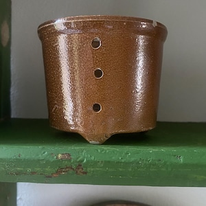 Antique French Pottery Cheese strainer mold France vintage rural rustic primitive faisselle drainer old country kitchen dairy kitchenalia