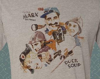 Duck Soup - Marx Brothers | Vintage-style T-Shirt Film 30&#39;s 1933 BW Comedy Movie Classic Tee