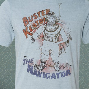 Buster Keaton-The Navigator-inspired Vintage-style T-Shirt Film 20&#39;s Silent Comedy Movie Classic Tee
