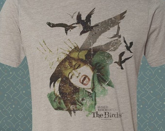 The Birds • Hitchcock |  Retro Vintage-Style T-Shirt - 60's Cult Classic Movie Film tee Tippi Hedren