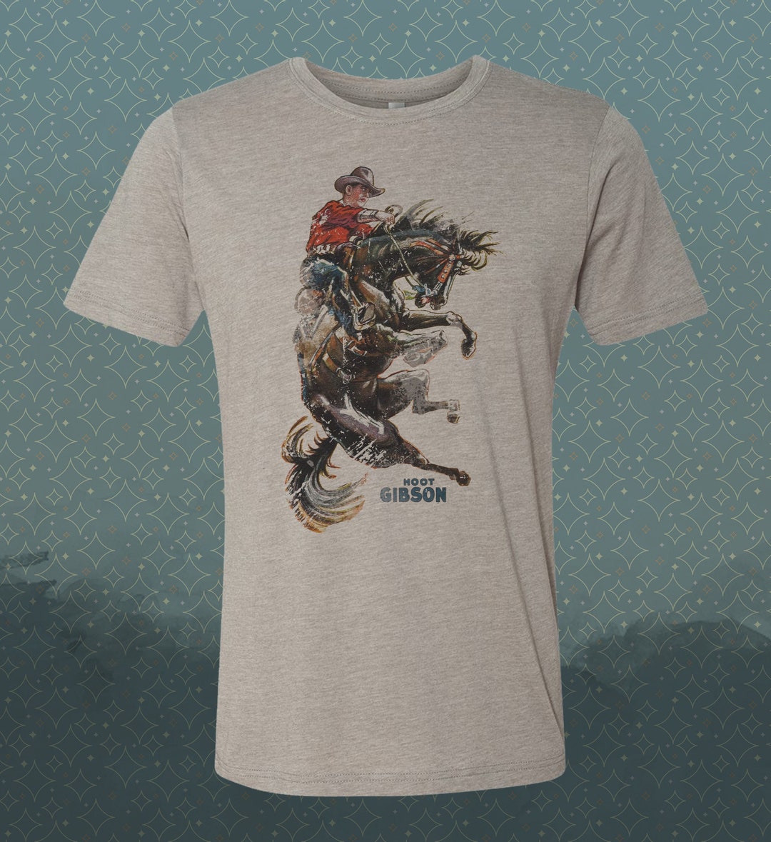 Gibson Rodeo Hoot Gibson Rodeo Tee: Retro Western Canada Vintage Style T-shirt - Etsy