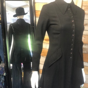 Vintage Ossie Clark moss crepe tunic fit and flares trouser suit  S