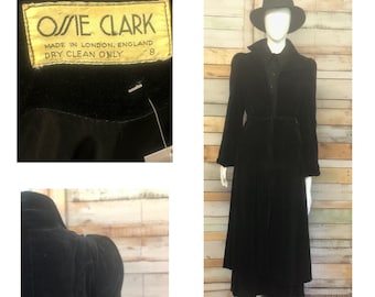 Rare Ossie Clark velvet full length coat