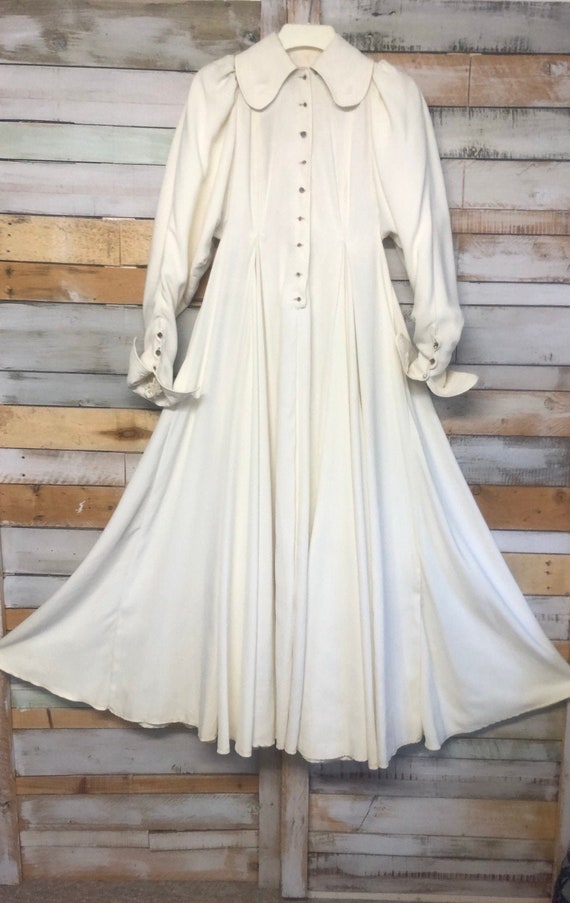 Bill Gibb Ivory crepe dress/ wedding dress as desc