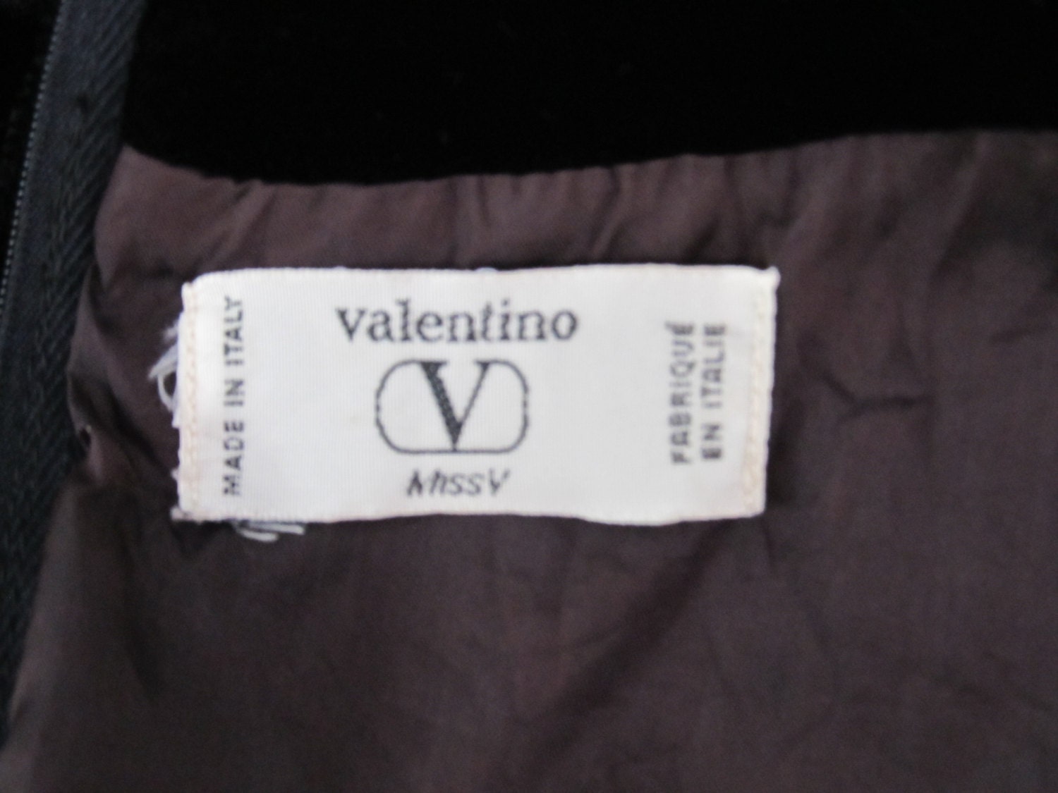 Vintage Valentino miss V' Black Velvet and Crepe | Etsy